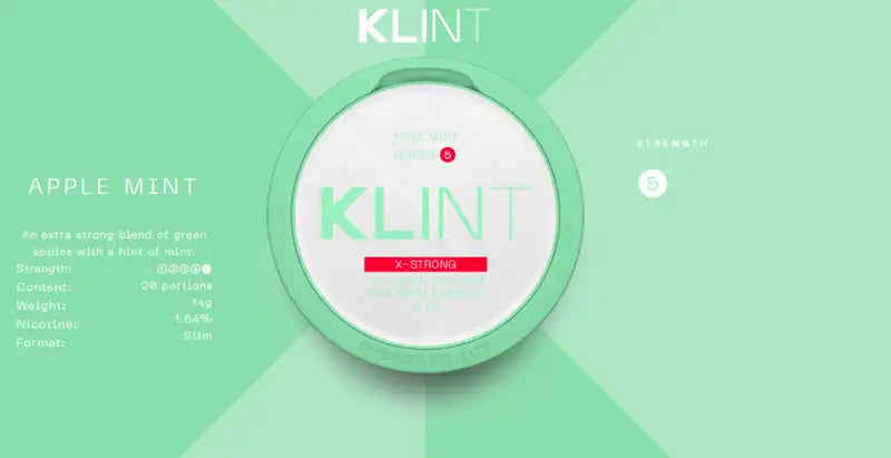 KLINT - Apple Mint 14mg - Nicotine Pouches – Crisp, Cool & Refreshing