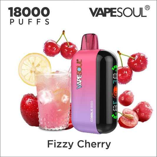 Vapesoul 18K Fizzy Cherry – 18,000 Puffs Disposable Vape