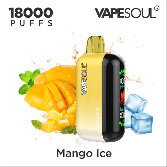 Vapesoul 18K Mango Ice – 18,000 Puffs Disposable Vape