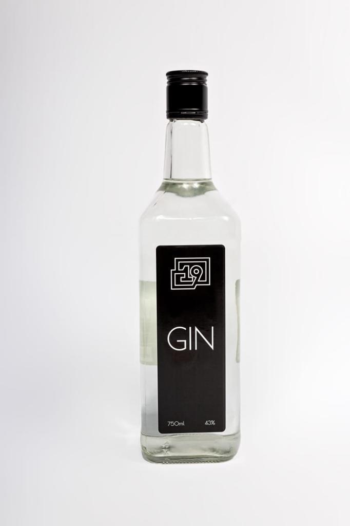 19 London Dry Gin served in a martini glass with a lemon twist