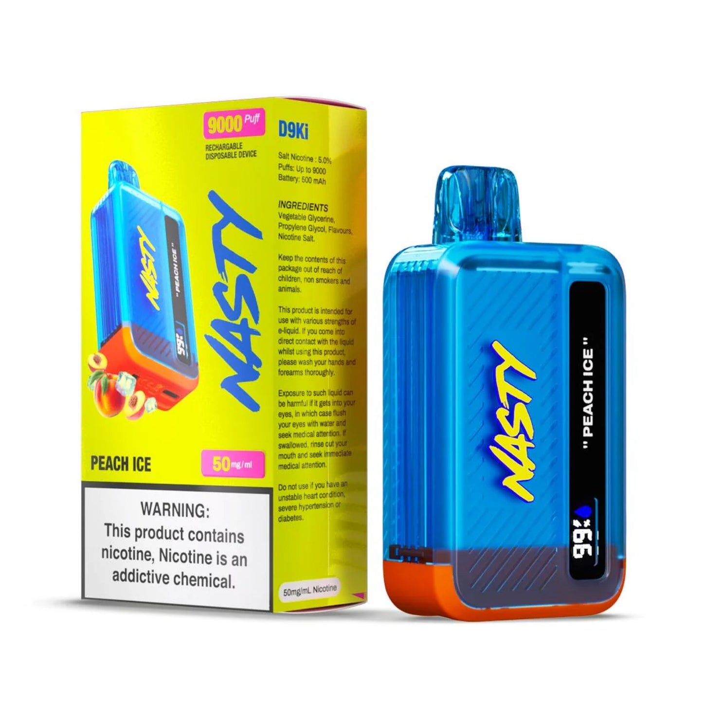 Nasty Bar 9K Peach Ice – 5% Nicotine | 9,000 Puffs