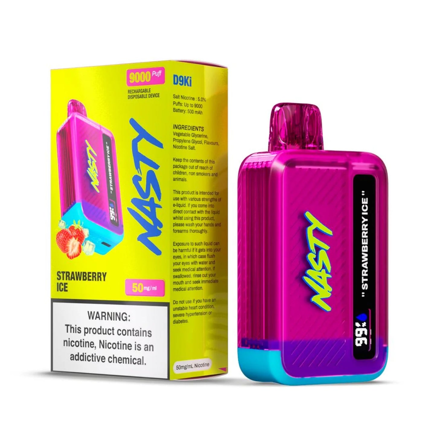 Nasty Bar 9K Strawberry Ice – 5% Nicotine | 9,000 Puffs