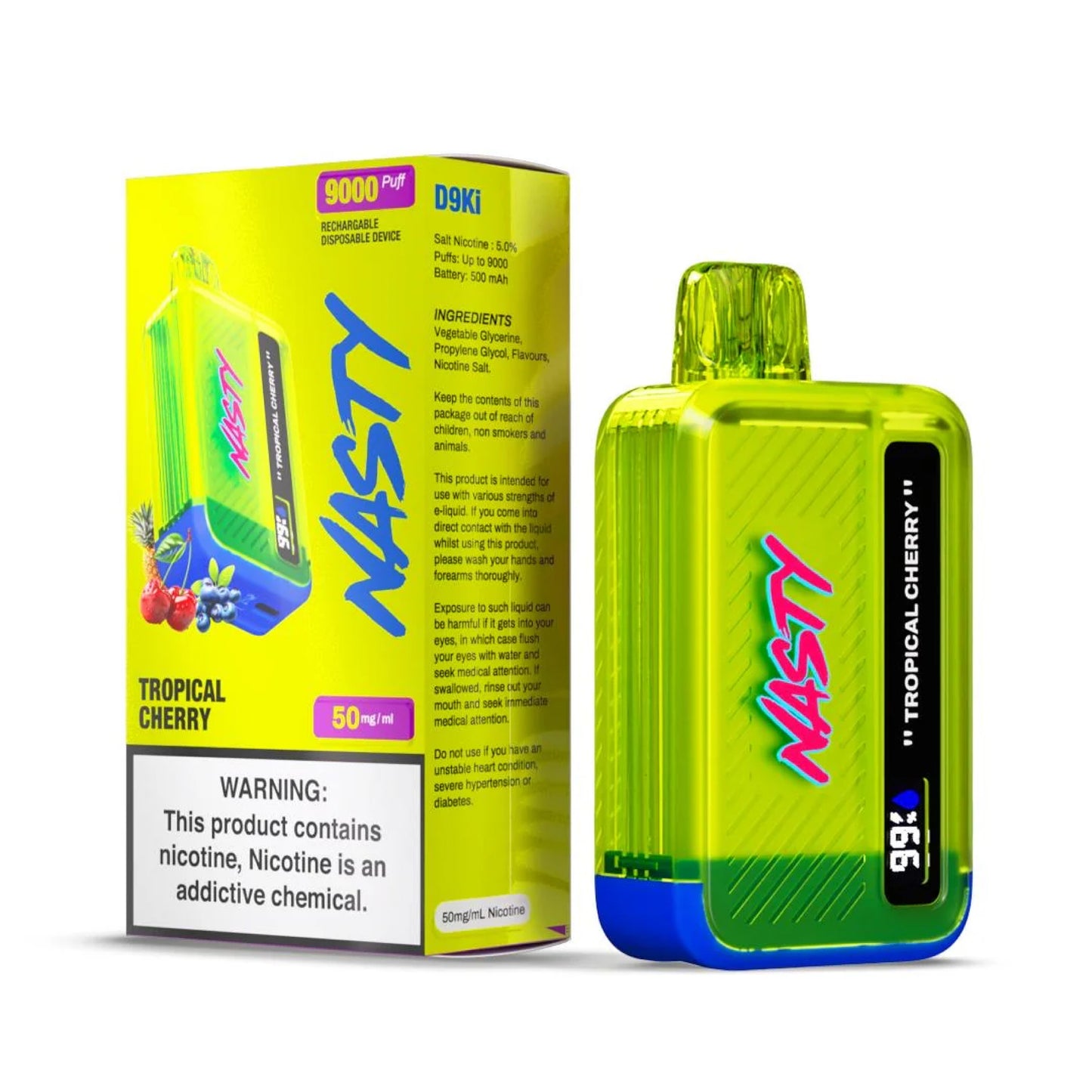 Nasty Bar 9K Tropical Cherry – 5% Nicotine | 9,000 Puffs