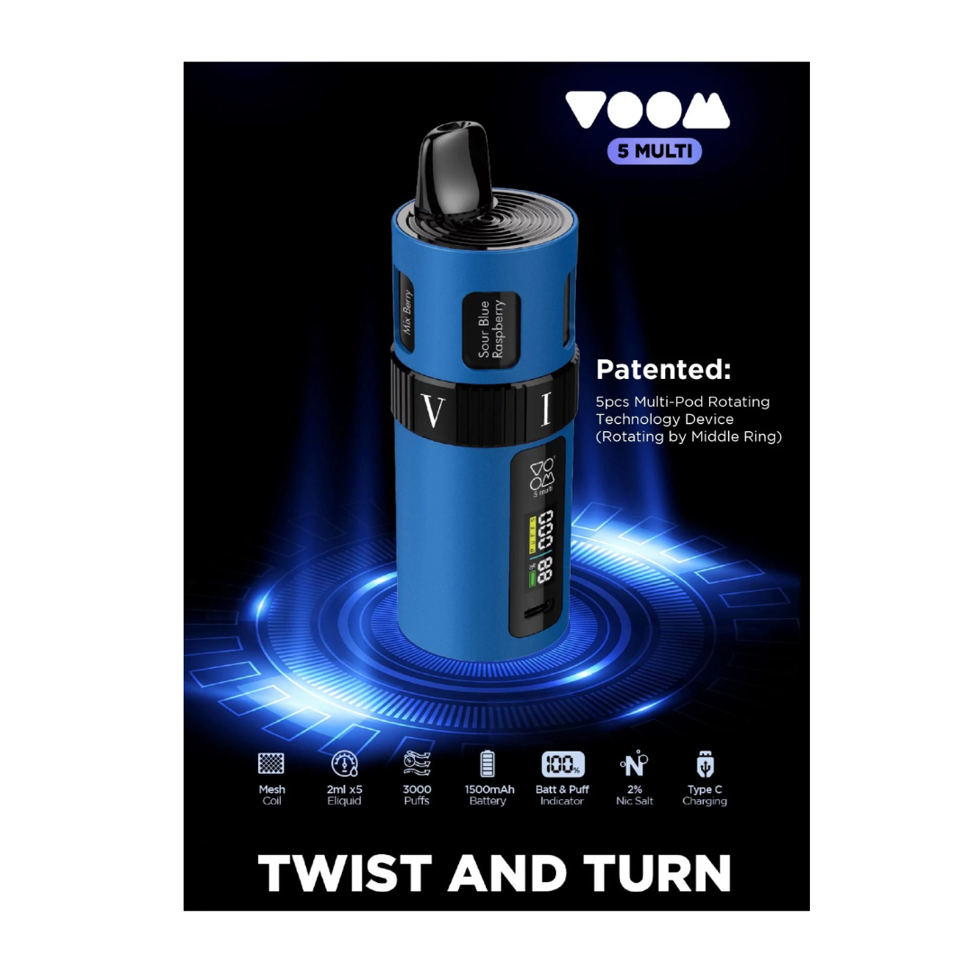 VOOM 5-in-1 Purple Edition – Reusable Pod Vape