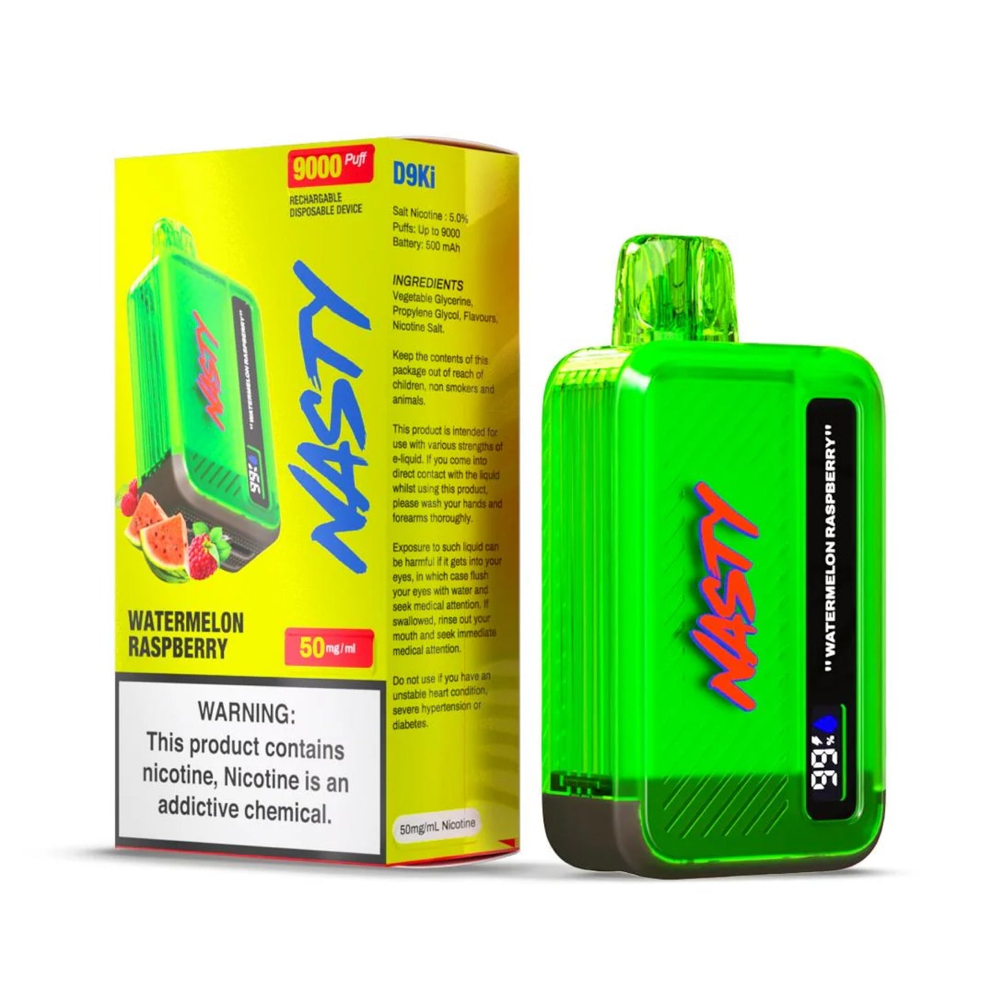 Nasty Bar 9K Watermelon Raspberry – 5% Nicotine | 9,000 Puffs