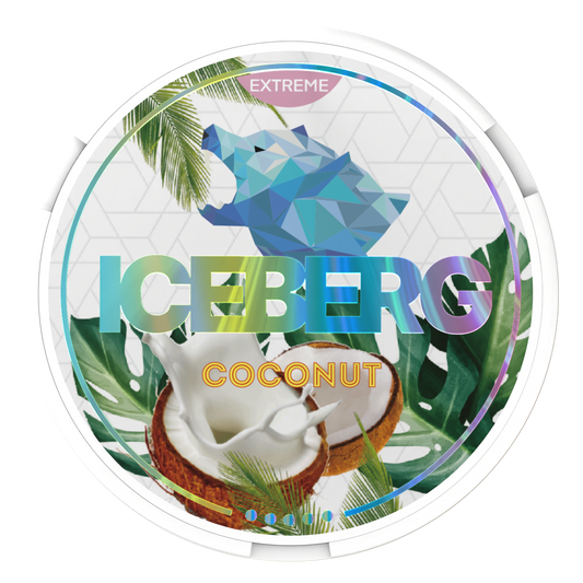Iceberg Coconut 50mg Nicotine Pouches – Tropical & Strong Snus