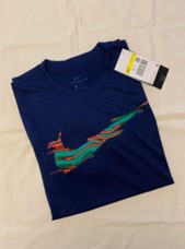 Nike Navy Dri-Fit Running T-shirt Small
