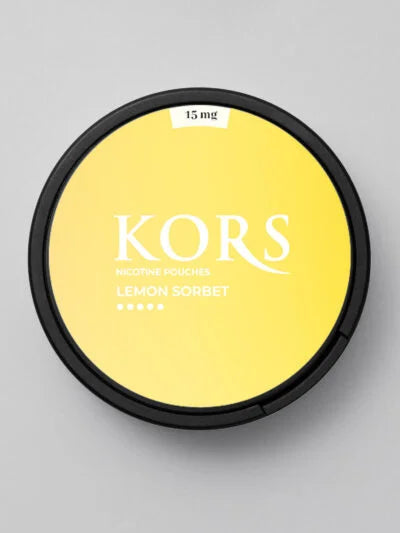 🍋 KORS Lemon Sorbet 15mg Nicotine Pouches – Zesty, Cool & Refreshing