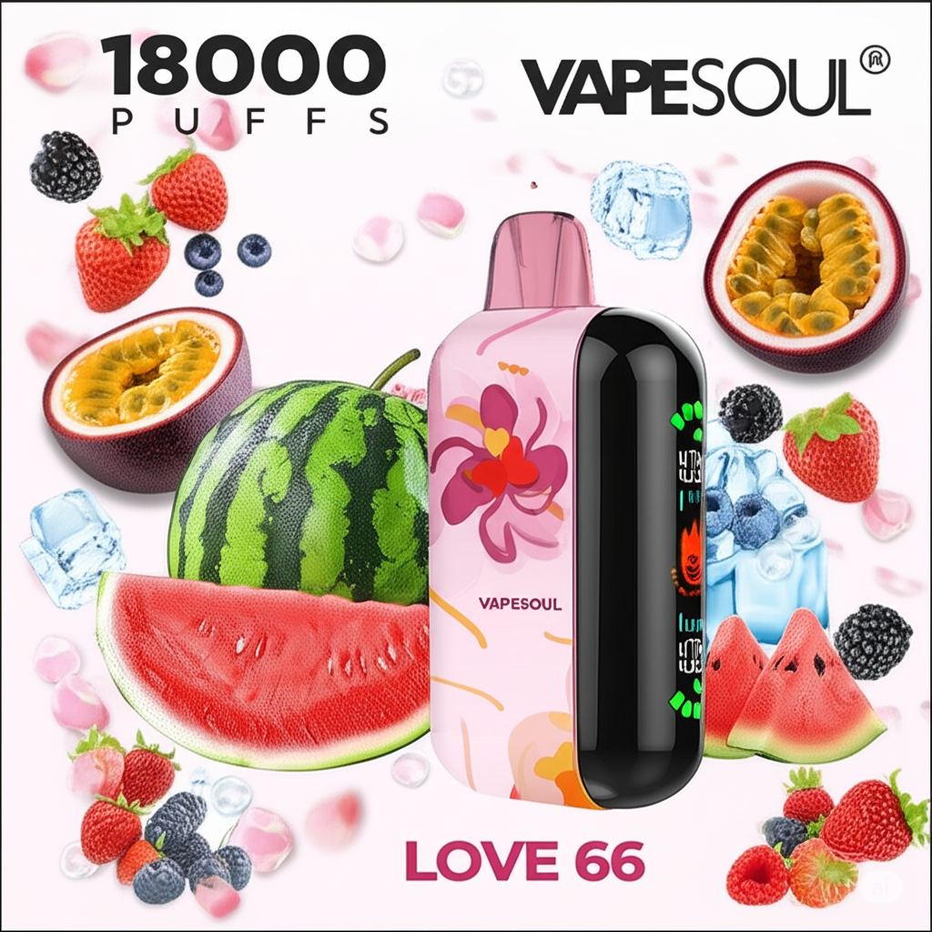 Vapesoul 18K Love 66 18,000 Puffs Disposable Vape - Distrosnus Vapesoul 18K Love 66 18,000 Puffs Disposable Vape - Distrosnus