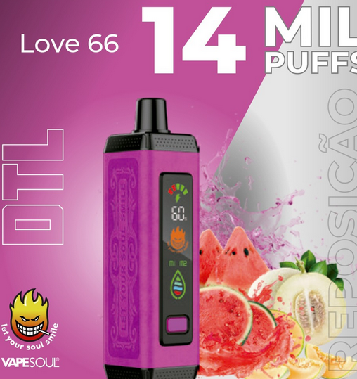 Vapesoul 14K Love 66 14,000 Puffs DTL Disposable Vape - Distrosnus Vapesoul 14K Love 66 14,000 Puffs DTL Disposable Vape - Distrosnus