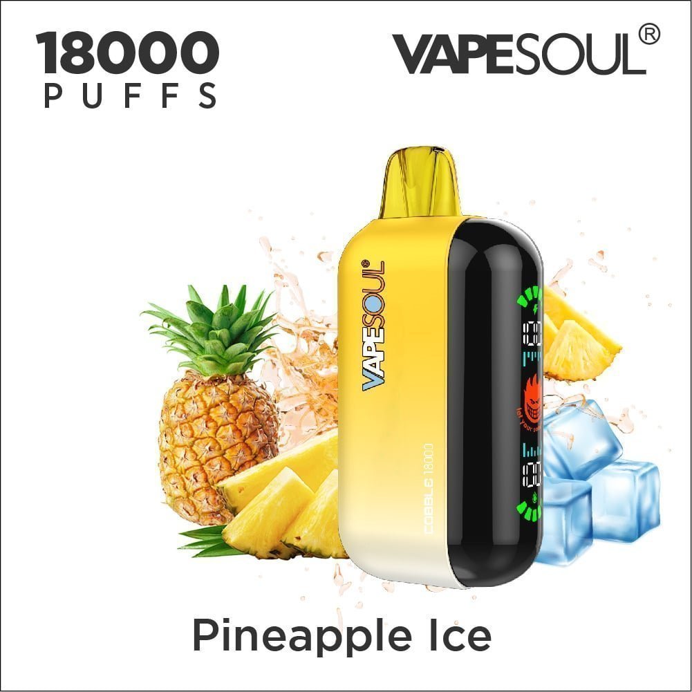 Vapesoul 18K Pineapple Ice 18,000 Puffs Disposable Vape - Distrosnus Vapesoul 18K Pineapple Ice 18,000 Puffs Disposable Vape - Distrosnus