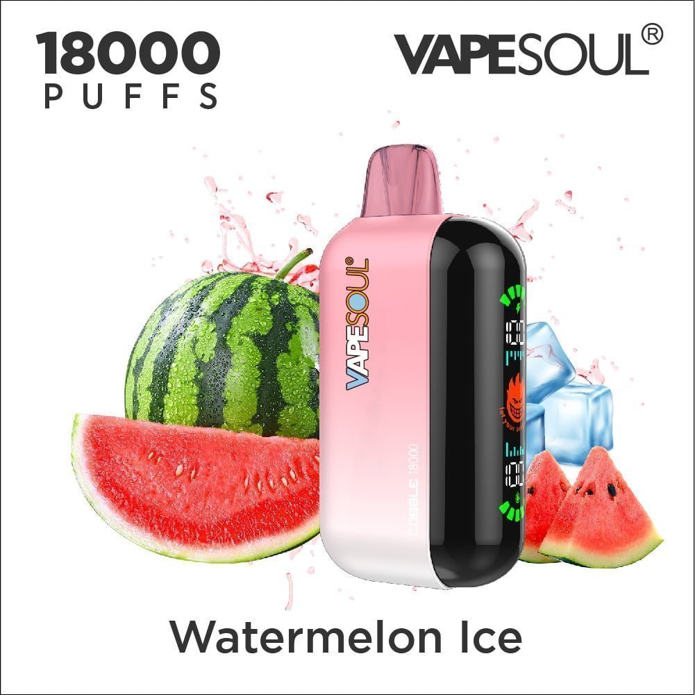 Vapesoul 18K Watermelon Ice 18,000 Puffs Disposable Vape - Distrosnus Vapesoul 18K Watermelon Ice 18,000 Puffs Disposable Vape - Distrosnus