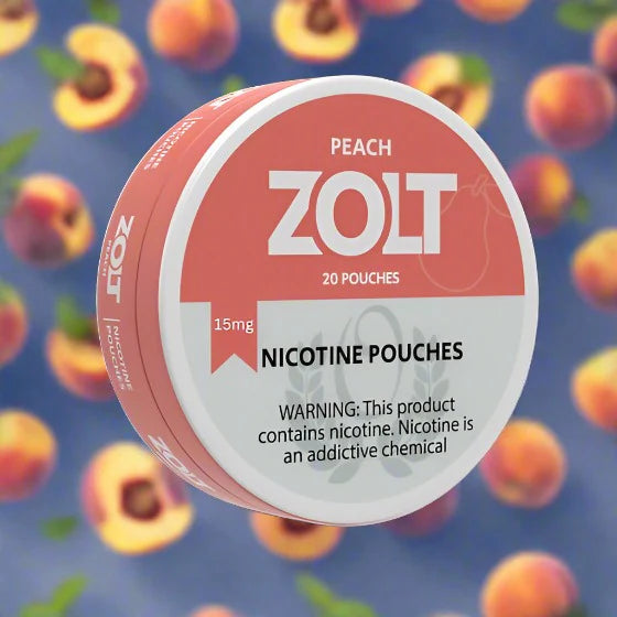 ZOLT Peach 15mg Nicotine Pouches – Smooth, Sweet & Tobacco-Free