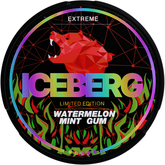 Image of Iceberg Watermelon Mint Gum 50mg Nicotine Pouch

