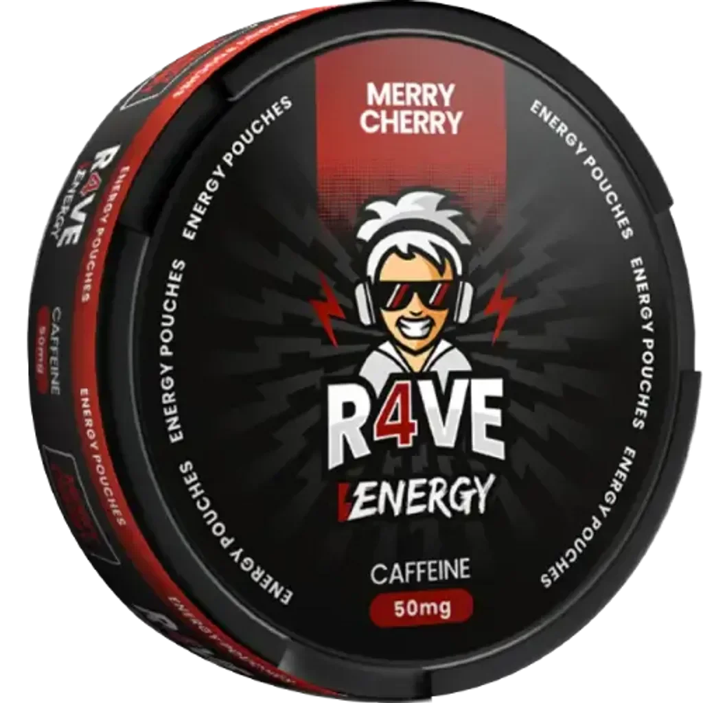 R4VE - Energy Merry Cherry - 50mg Caffeine Pouch